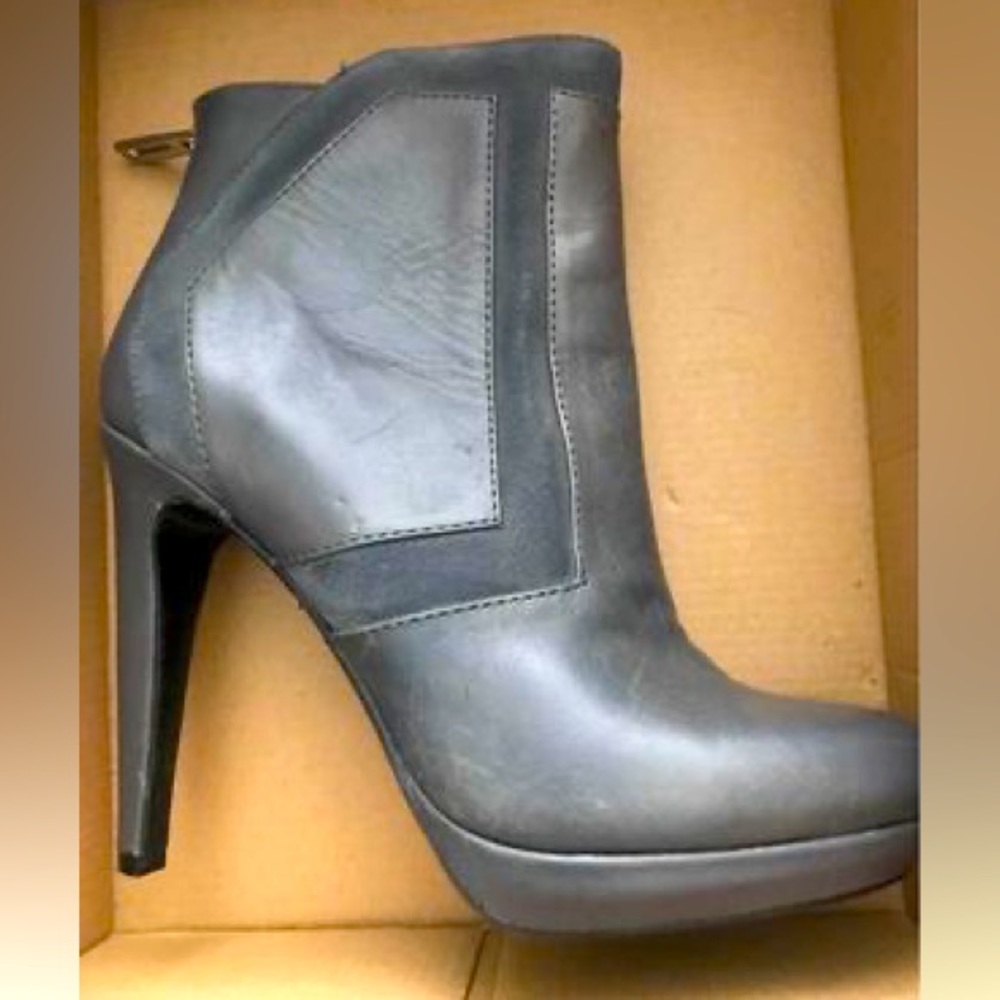 Calvin Klein genuine leather high heel boots